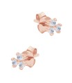 Beautiful Flower CZ Silver Stud Earring STS-6474